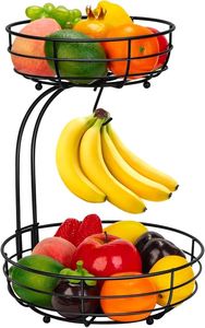 Corbeille à fruits écologique en métal pour la cuisine et la table, panier à fruits et légumes, produit en métal. - Product Image 4