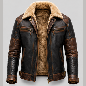 Veste en cuir pour homme automne-hiver, veste en cuir pour homme de qualité supérieure, couleur personnalisée, veste en cuir véritable pour homme - Product Image 4