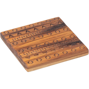 Sous-verres en bois de mangue gravés à motifs tribaux |   Sous-verre en bois massif artisanal |   Décoration de table rustique - Product Image 1