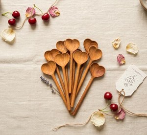 Cuillère à riz en bois WOQI, résistante à la chaleur, protège les casseroles - Product Image 2