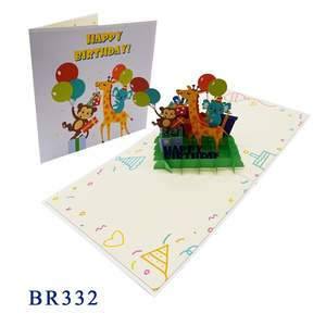 Top Trending Custom Design Paper Cutting Flower Animal Pop Cards Handmade Birthday Thanksgiving <b>Gifts</b> Offset Printing - Product Image 4