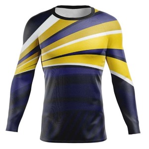 Wholesale Breathable Quick Dry Anti-Bacterial Men Rash Guard Full Sleeve Custom Logo Training <b>Grappling</b> Swimming Rash Guards - Product Image 1