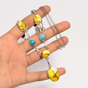 Collier en argent sterling avec pendentif bohème en turquoise et dahlia, bijoux artisanaux, cadeau de fiançailles pour elle, style sud-ouest - Product Image 3