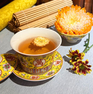 Tazón de Té de Porcelana Wan Shou Wu Jiang con Tapa y Platillo, Juego Tradicional Chino para la Ceremonia del Té Kung Fu - Product Image 4