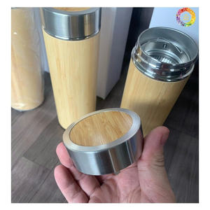 Bouteille d'eau en bambou écologique à double paroi isolée pour usage chaud et froid - Product Image 6