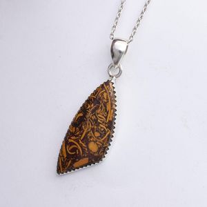 Handmade Mariam Jasper Pendant Necklace 925 Sterling <b>Silver</b> Natural Gemstone Vintage Engagement Party Jewelry Gift for Women - Product Image 5