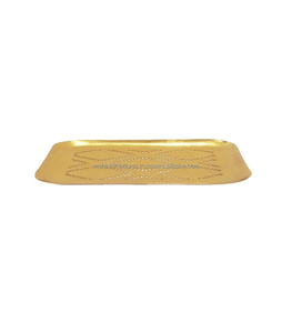 Gold Plated Rectangle Decorative Tray Abstract Pattern Modern Design Single Piece <b>Home</b> Decor - Product Image 4