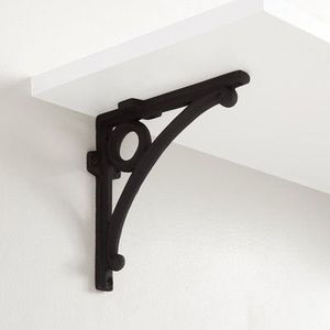 Black Iron Shelf Bracket For Contemporary Wall Decor Offering Sleek Finish And Heavy Load Bearing Support - Product Image 5