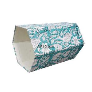 Cubo de Basura de Papel con Tapa Abatible y Diseño Floral, Ecológico, con Capacidad Personalizada para Uso en Interiores y Exteriores - Product Image 3