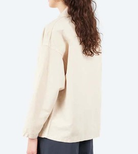 Chaqueta de Trabajo Informal de Lona con Logotipo Personalizado para Mujer, Cuello Camisero, Cierre de Cremallera, Estilo Trabajador Vintage, Resistente al Viento, de Secado Rápido - Product Image 4