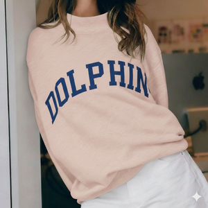 Sweat-shirt pull-over en molleton tricoté pour femme, coupe oversize, col montant, manches longues, coupe ample, hiver, style streetwear minimaliste, logo frontal - Product Image 5