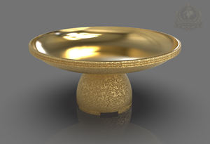 ฐานวางขนมรูปพระจันทร์เสี้ยวทรงกลม ทำจากสแตนเลสสีทองและกระจก เป็นมิตรกับสิ่งแวดล้อม เหมาะสำหรับเทศกาลรอมฎอนและอีด พร้อมฝาครอบแบบโดม ใช้กับเครื่องล้างจานได้ - Product Image 2