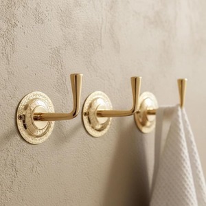 Gancho de pared dorado de calidad premium, elegante colgador de metal adecuado para accesorios de baño, batas y decoración interior moderna. - Product Image 6