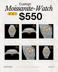 Reloj de Diamantes de Alta Gama, Reloj de Pulsera de Cuarzo con Moissanita, Estilo Brazalete con Aspecto de Diamantes, Regalo de Lujo de Proveedor Indio - Product Image 1