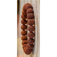 Pulsera Unisex de Rudraksha Panchmukhi Natural Certificada por Laboratorio, para Meditación, Inspiración y Crecimiento Espiritual, Venta al Por Mayor