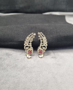 Exquisitos Pendientes de Oreja con Patrón de Espiral de Hojas y Diamantes Americanos, Chapados en Oro Antiguo, Elegantes y Brillantes, Joyería de Moda - Product Image 4