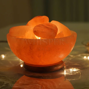 Premium Carved Modern Natural Fire Bowl Salt Lamp Decorative Home Decor - Product Image 3