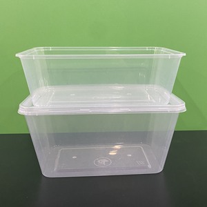 2026 New Design Best quality Eco-friendly Transparent Injection Rectangle Disposable 650ml Plastic Food Container with Lids - Product Image 1