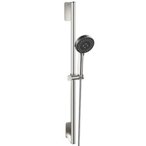 Set di Accessori per Bagno in Nichel Spazzolato Include Asta Doccia Allungata e Tubo Flessibile per Docce Confortevoli - Product Image 1