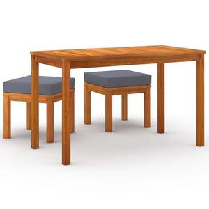 Conjunto de Comedor de Jardín de Madera Marrón Grisáceo - Product Image 2