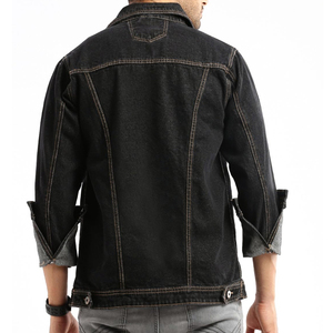Veste en jean pour homme, écologique, nouvelle mode, en coton délavé uni, veste en jean décontractée pour homme, vestes en jean personnalisées pour homme - Product Image 6