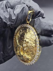 Colgante Redondo de Cabeza de León con Moissanita VVS, Plata 925, Estilo Hip Hop, Colgante Personalizado con Incrustaciones de Piedras, Regalo de Cumpleaños para Hombre - Product Image 3