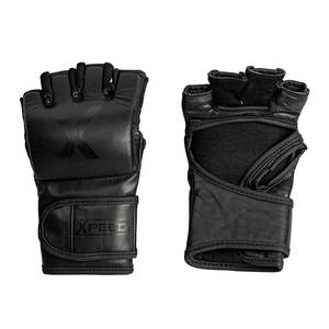 Gants de boxe MMA professionnels à demi-doigts avec sangle de poignet réglable pour la fermeture, poignées en cuir artificiel personnalisées pour la boxe - Product Image 4