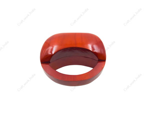 Pochette de soirée de luxe en bois avec poignée arquée, sac rigide de créateur pour femme, idéal pour les mariages et événements. - Product Image 6