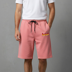 Streetwear OEM/ODM 100% Cotton Jogging Short for Men's Solid Color with Side Pockets Boxy Fit Comfortable hip hop man short - Product Image 3