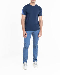 T-shirt surdimensionné à col rond pour homme, en tissu doux et lisse, couleur unie, manches longues, sur mesure. - Product Image 2