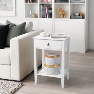 Comodino e Tavolino da Caffè Bianco a Due Livelli con Cassetti - Prodotto Comodini - Product Image 6