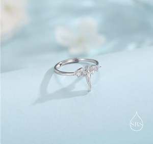 Bague Dragon Volant Miniature en Argent Sterling, Taille Ajustable, Bague Dragon en Argent Sterling - Product Image 4