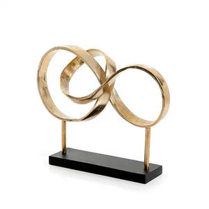 Aluminum Rabbit Sculpture for Christmas Decorations on Wooden Base Tabletop Bedroom Decorative Desktop Sculpture On Sale - Product Image 5