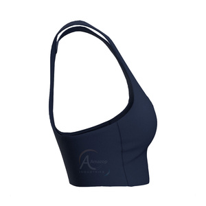 Amazop Industries Custom Gym Sports <b>Bra</b> Women Polyester <b>Stretch</b> Breathable Quick Dry Fitness Yoga <b>Bra</b> OEM Manufacturer - Product Image 3