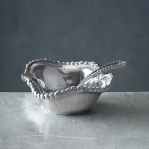 Bol en métal martelé fait main de qualité supérieure, bol décoratif de luxe pour servir les fruits, pour la décoration moderne de la maison, céramique vintage en porcelaine fine - Product Image 2