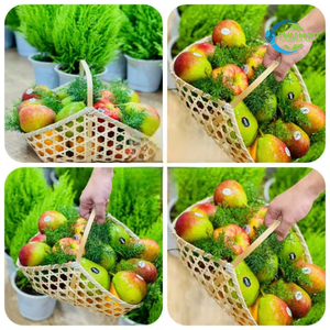 Artisan Straw BAMBOO <b>GIFT</b> <b>BASKET</b> Eco-Friendly Woven Hamper <b>Basket</b> for Packaging and Decoration - Product Image 6