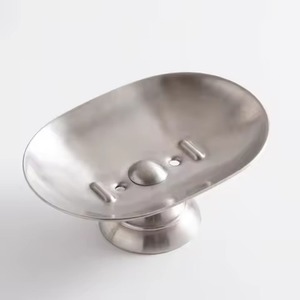 <b>Cheap</b> Price Copper Plated Design Stainless Steel Round Soap Dish Polished Metal Bathroom Accessory Hotel Pedestal Soap Holder - Product Image 2