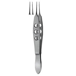 คีมจับกระจกตา Bonn Corneal Forceps แบบละเอียดมาก 1x2 ซี่ฟัน คีมผูกสายตา ทำจากเหล็กกล้าไร้สนิม เครื่องมือผ่าตัดจุลศัลยกรรมตา ผู้ผลิต OEM - Product Image 1