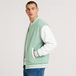Classic <b>Canvas</b> Varsity Jacket-Athletic Inspired Design Eco-Friendly Reversible Comfortable Warmth for Casual Streetwear Fashion - Product Image 2