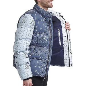 Veste matelassée à capuche personnalisée pour homme, imperméable et chaude, fabrication OEM ODM, vente en gros - Product Image 2