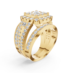 Bague de fiançailles en diamant synthétique de laboratoire taille brillant Aurum Diam, couleur E, certifiée EGL, en argent 925, cadeau d'anniversaire - Product Image 4