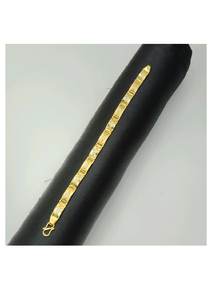 Bracelet pour homme élégant en or 22 carats avec des maillons à motifs géométriques élégants, finition haut de gamme, bijoux modernes et traditionnels - Product Image 2