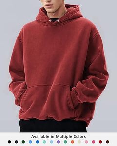 Hoodies teints et lavés, streetwear premium, hoodies vintage lavés de luxe, coupe décontractée, hoodies rétro délavés à l'acide pour hommes et femmes - Product Image 1