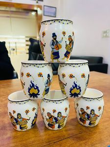 Oriental Ceramic <b>Mug</b> <b>Set</b> With Cartoon Design For Party Gift Reusable Drinkware - Product Image 1