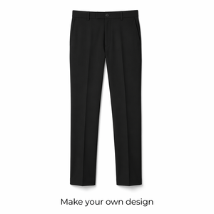 Pantalon large plissé taille haute pour homme, coupe décontractée élégante, infroissable, en tissu peigné beige, idéal pour l'automne - Product Image 2