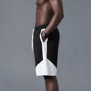 Shorts homme en molleton 100% coton personnalisés, 2 tons, avec cordon de serrage, séchage rapide, style bermuda, hip hop. - Product Image 6
