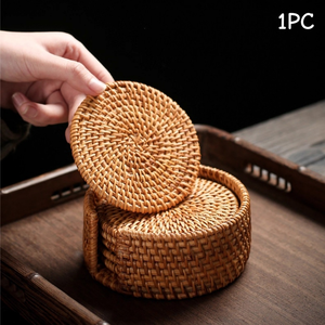 Best Quality Rattan Design <b>Round</b> <b>Mats</b> & Pad Table Decoration Wedding Rattan Coasters Latest Design Bohemian Style <b>Mats</b> & Pads - Product Image 5