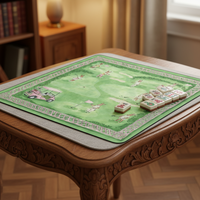 Tapis de jeu antidérapant en caoutchouc, motif lapin fantaisie, thème sportif et artistique de jardin, pour Mahjong américain, cadeau professionnel
