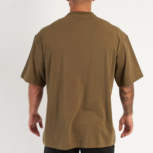 เสื้อยืดโอเวอร์ไซส์สำหรับผู้ชาย ผ้าฝ้ายออร์แกนิค เสื้อยืดแขนสั้นคุณภาพสูง เสื้อยืดผู้ชายสำหรับฤดูร้อน เสื้อยืดลำลองผ้าเจอร์ซีย์ - Product Image 6