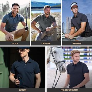 Camiseta Polo para Hombre - Transpirable, de Manga Corta, para Equitación - Product Image 4